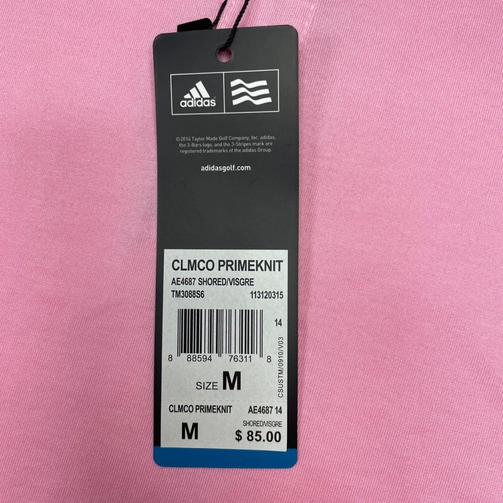 NEW Adidas adiPure Climacool Primeknit Golf Polo Pink Navy AE4687 Mens M NWT $85